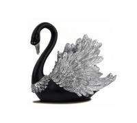 LOVIVER Scultura di Cigno Elegante in Resina con Base a Forma Aperta E Finitura Liscia per Soprammobile Raffinato Adatta per Collezionisti E Amanti, style to 2