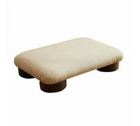 LOVIVER Seduta Meditazione Bambini Sgabello Basso Pavimento Cuscino Imbottito Pouf Semplice E Forma Rettangolare Adatto a Meditazione Lettura Gioco, Piccolo, Bianco