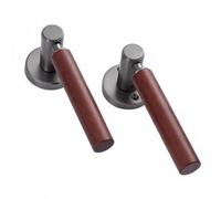 LOVIVER Serratura da Interno Maniglia Porta Leva Ingresso Leva Minimalista con Impugnatura in Legno Backplate con per Fissaggio Stabile Apertura Delle Porte, Grigio Cielo Stellato