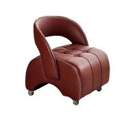 LOVIVER Sgabello con Base in Acciaio Girevole | Facile da Pulire, Sgabello Imbottito con Schienale, Stabile, per Angolo Lettura, Rosso