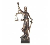 LOVIVER Statua Della Giustizia Dettagliato, Dea L | Stile Europeo Classico, per Ufficio, Figurina Decorativa con Finitura Bronzo Scuro, Soggiorno, Ingresso