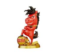 LOVIVER Statuetta di Artistica | Design Compatto da Interni, Statuetta con Lingotto d'oro, Equina, Figura, per Ufficio, Ingresso, Rosso