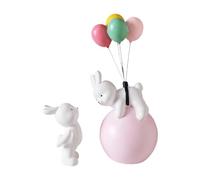 LOVIVER Statuina a Forma di con Palloncino, Statuetta di Coppia, Ornamenti da Tavolo, statuina a Forma di Volante per la Disposizione, Rosa