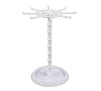 LOVIVER Supporto con Ganci Girevoli Salvaspazio | Base Rotonda Stabile, Supporto Girevole Portaoggetti, Struttura in Plastica Leggera, per Negozio, Toeletta