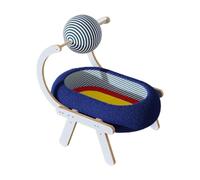 LOVIVER Tiragraffi per Gatti, tiragraffi in Legno, Cuccia in sisal per Gatti per Giocare, Fare Esercizio e rincorrersi