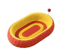 LOVIVER Tiragraffi per Gatti, tiragraffi Multifunzionale, Giocattolo per Artigli con Palla da Gioco per Esercizi di affilatura degli Artigli, Ovale