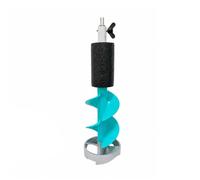 LOVIVER Trapano per Ghiaccio a Rotazione con Asta in Alluminio E a Spirale da 45 Mm per Appropriati Nel Ghiaccio con Manico Morbido E Custodia di Protezione,