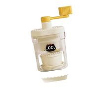 LOVIVER Tritaghiaccio manuale, macchina per granite, comoda macchina per ghiaccio tritato, per granita per casa, ristorante, campeggio, festa, Bianco E Giallo