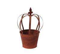 LOVIVER Vaso per Piante in Ferro, Contenitore per composizioni Floreali Rustico Classico Anticato, Piccolo Vaso Vintage per Porta d'ingresso, davanzale, 21x21x33cm