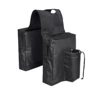 LOVIVER Vehicle Storage Container Borsa Sella ATV UTV Borsa Laterale Borsa Parafango Contenitore Portaoggetti Compatta 21x28x26cm con Doppia Tasca E Cinturino, Array, Nero, 21 28 26cm