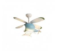 LOVIVER Ventilatore da Soffitto per Bambini con Lampada Plafoniera Luce Integrata Aeroplano Divertente Comfort Termico E Luminoso Materiali in Ferro Legno, color to 1, Controllo Vocale Offline