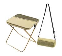 LOVIVER Zaino Pieghevole con Sgabello, Sedile da Campeggio, Sedia da Pesca Portatile, Borsa da Trasporto, Sgabello da Viaggio, Feste, Kaki 26x26x24cm