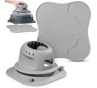 LOVLEX Set 2-in-1 per Ninja CRISPi FN101EU: Custodia Protettiva in Silicone con Organizer Cavi + Tappetino Antiscivolo Resistente al Calore | Accessori per Friggitrice ad Aria 3.8L (Grigio)