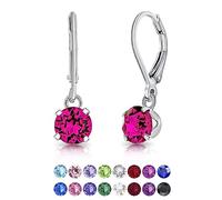 Lovli Orecchini Donna Fucsia - Argento 925 Pendenti con Punti Luce