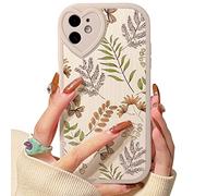 Lovmooful Compatibile per iPhone 11 Custodia Carino Foglie con Love Lens Bumper Protector per Ragazze Donne Morbido TPU Antiurto Protettivo Girly per iPhone 11-Leaves