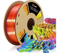 LOVOON Filamento PLA tricolore, 1,75 mm, Silk Rainbow PLA, rosso/giallo/blu | Filamento per stampa 3D +/-0,02 mm, compatibile con la maggior parte delle stampanti 3D e penne 3D, bobina da 1 kg / 2,2 lbs