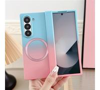 Lovreko Candy Color Gradient Magnetic Case for Samsung Z Fold,Folding Candy Color Gradient Phone Case for Samsung Z Fold 7/6/5/4/3 (For Z Fold4,D)