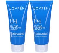 Lovren D4 Gel Detergente Viso Purificante 2x100 ml Polvere