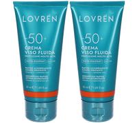 Lovren Fluido Solare Viso Protezione Molto Alta SPF 50 2x50 ml