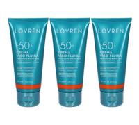 Lovren Fluido Solare Viso Protezione Molto Alta SPF 50 3x50 ml