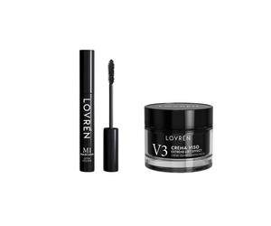 Lovren LOVREN MINI-SIZE BOX BLACK M1 MASCARA MINI + V3 CREMA VISO MINI