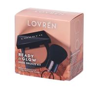 Lovrén Ready to Glow - Cofanetto terra abbronzante illuminante, 10,3 g e mini pennello