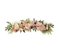 LOVSSU Arco nuziale Fiori Rose Festoni floreali decorativi Verde pergolato Composizione floreale o tende trasparenti Sedia nuziale Cerimonia(Pink)