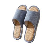 LOVSSU Pantofole In Tessuto Cloth Slippers Linen Indoor Summer Silent Slippers Couple Air Conditioning Slipper Per Donne Uomini(Deep Blue,38-39)