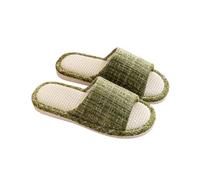 LOVSSU Pantofole In Tessuto Flax Home Slippers Indoor Floor Shoes Silent Sweat Slippers For Summer Women And Men Sandals Slippers Per Donne Uomini(Color 04,44-45)