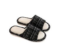 LOVSSU Pantofole In Tessuto Flax Home Slippers Indoor Floor Shoes Silent Sweat Slippers For Summer Women And Men Sandals Slippers Per Donne Uomini(Color 05,38-39)