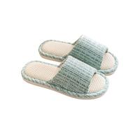 LOVSSU Pantofole In Tessuto Flax Home Slippers Indoor Floor Shoes Silent Sweat Slippers For Summer Women And Men Sandals Slippers Per Donne Uomini(Color 03,36-37)