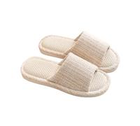 LOVSSU Pantofole In Tessuto Linen Slippers For Men's Home Indoor Soft Soled Quiet And Non Slip All Season Household Cotton And Linen Slippers Per Donne Uomini(Color 2,40-41)