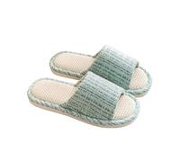 LOVSSU Pantofole In Tessuto Linen Slippers For Men's Home Indoor Soft Soled Quiet And Non Slip All Season Household Cotton And Linen Slippers Per Donne Uomini(Color 4,40-41)