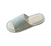LOVSSU Pantofole In Tessuto Summer Linen Slippers Women'S Style Home Slippers All Season Silent Floor Slippers For Home Use Indoor Slippers 2024 Per Donne Uomini(Blue,40)
