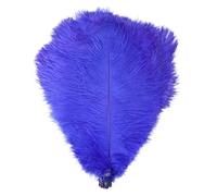 LOVSSU Piuma di Struzzo 10 Pezzi di Piume Struzzo Colorate da 15 a 60 cm for Artigianato, Carnevale, Matrimonio, Fai Te, centrotavola, Decorazioni, Soffici, Accessori all'Ingrosso(Blue,55-60cm)