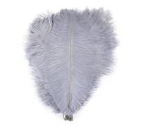 LOVSSU Piuma di Struzzo 10 Pezzi di Piume Struzzo Colorate da 15 a 60 cm for Artigianato, Carnevale, Matrimonio, Fai Te, centrotavola, Decorazioni, Soffici, Accessori all'Ingrosso(Light Gray,15-20cm)