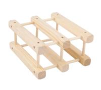 LOVSSU Portabottiglie for vino di piccole dimensioni, tavolo indipendente, portabottiglie, ripiano da bancone, in legno, scaffale bar impilabile(Brown)