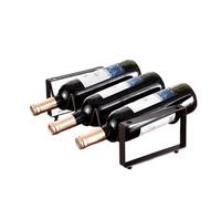 LOVSSU Portabottiglie for vino rosso a tre bottiglie, portabottiglie in ferro impilabile for bar di casa, espositore for(CYF-017A)