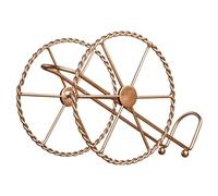 LOVSSU Portabottiglie for vino rosso in metallo retrò, design con ruote in ferro color bronzo, espositore for bottiglie di, portabottiglie for birra, whisky, arredamento for bar casa