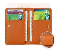 LOVSSU Portafoglio piccolo in pelle PU classico da uomo, corto e semplice, donna, ultra sottile(Brown)