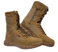 LOVSSU Scarpe da Trekking Impermeabili e Traspiranti Anti-collisione con Lacci for Allenamento all'aperto(Brown with Zip,45)