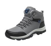 LOVSSU Stivali Invernali da Uomo Alti in Cotone, di Grandi Dimensioni, in Velluto Spesso e Caldi, for Esterni(Grey,44)