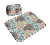 LOVSSU Stuoia da picnic ispessita, stuoia e campeggio 200x200,0 cm, grande coperta spiaggia, estiva all'aperto con maniglia(Color-60)