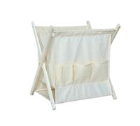 LOVSSU Tessuto Pieghevole in Tessuto Grigio con Alfabeto, portariviste, Libri e giornali, portaoggetti Medio, Cestino for l'organizzazione della casa, Articoli for la(Color-8)