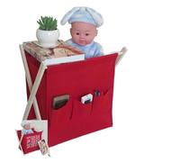 LOVSSU Tessuto Pieghevole in Tessuto Grigio con Alfabeto, portariviste, Libri e giornali, portaoggetti Medio, Cestino for l'organizzazione della casa, Articoli for la(Color-2)