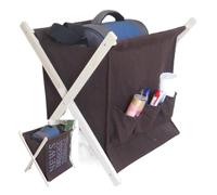 LOVSSU Tessuto Pieghevole in Tessuto Grigio con Alfabeto, portariviste, Libri e giornali, portaoggetti Medio, Cestino for l'organizzazione della casa, Articoli for la(Color-7)