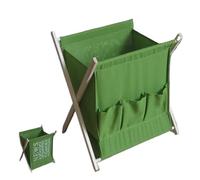 LOVSSU Tessuto Pieghevole in Tessuto Grigio con Alfabeto, portariviste, Libri e giornali, portaoggetti Medio, Cestino for l'organizzazione della casa, Articoli for la(Color-4)