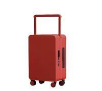 LOVSSU Valigie da viaggio con barra di traino larghezza Borsa imbarco luce universale for uomo e donna Bagagli bell'aspetto(Horse Orange,24-inch (shipping bo)