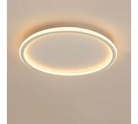 LOVTAL Rotonda LED Plafoniera, Nordica Moderna Ultrasottile Cerchio Lampada da Soffitto Montaggio Superficiale Metallo Luce Fixture per Soggiorno, Lampada da Camera,White+Warm White-30cm 36W