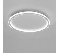 LOVTAL Rotonda LED Plafoniera, Nordica Moderna Ultrasottile Cerchio Lampada da Soffitto Montaggio Superficiale Metallo Luce Fixture per Soggiorno, Lampada da Camera,White+Cool White-40cm 48W